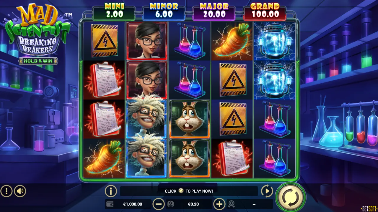 Mad Scientist: Breaking Beakers – Hold & Win