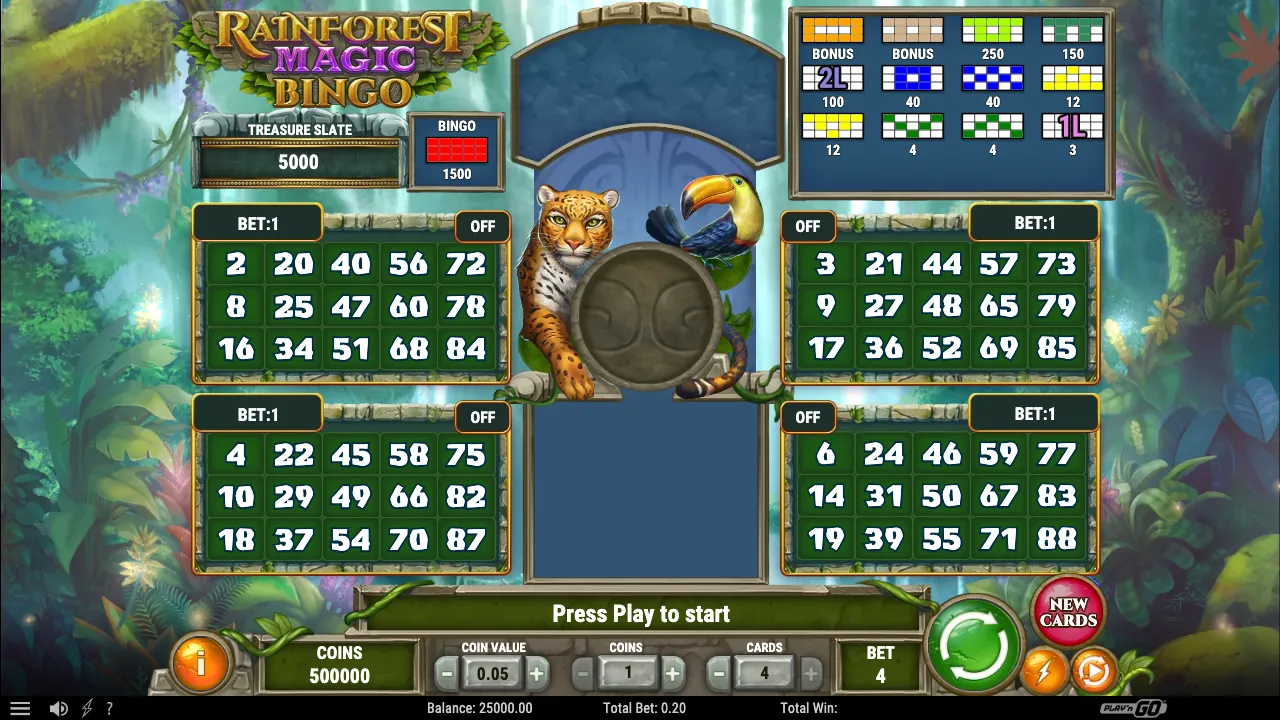 Rainforest Magic Bingo