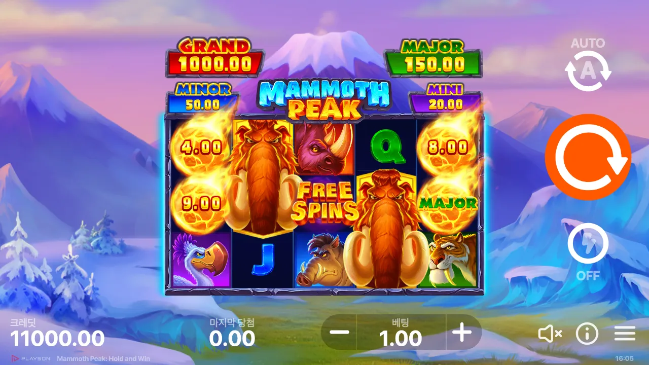 Mammoth Peak: Hold and Win